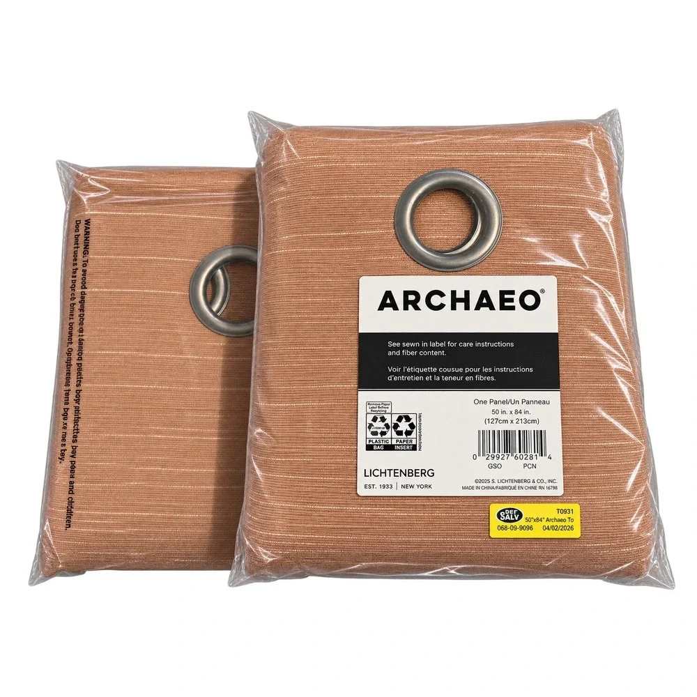 NEW Archaeo Terracotta Grommet Curtain Panels 50x84 Set of 2